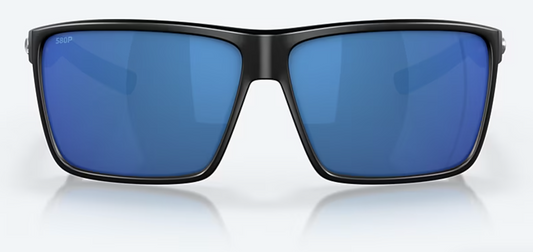 Costa Rincon Polarized Polycarbonate Sunglasses in Matte Black/ Blue Mirror