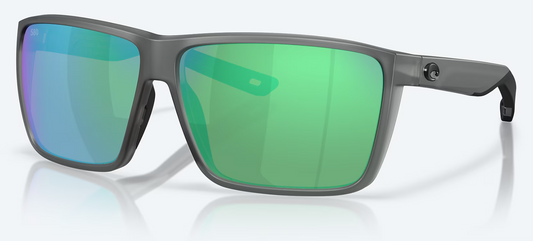 Costa Rincon II Polarized Sunglasses in Matte Smoke Crystal/ Green Mirror