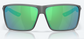 Costa Rincon II Polarized Sunglasses in Matte Smoke Crystal/ Green Mirror