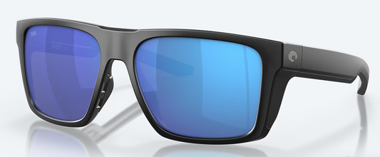 Costa Lido Polarized Sunglasses in Matte Black/ Blue Mirror