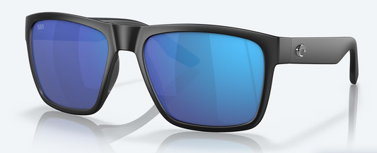 Costa Paunch XL Polarized Sunglasses in Matte Black/ Blue Mirror