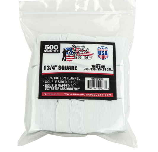 Pro- Shot 7mm-.38 Cal. / 6mm Benchrest - 1 3/4" Square- 500 Count