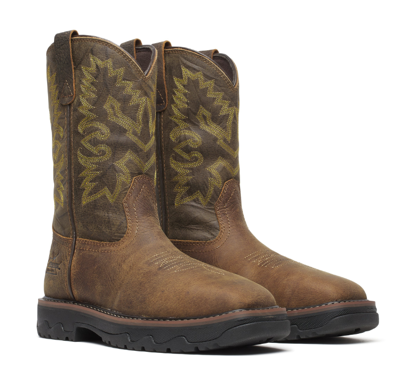 Thorogood Waterproof 11″ Brown/Sage Nano Square Toe Boot