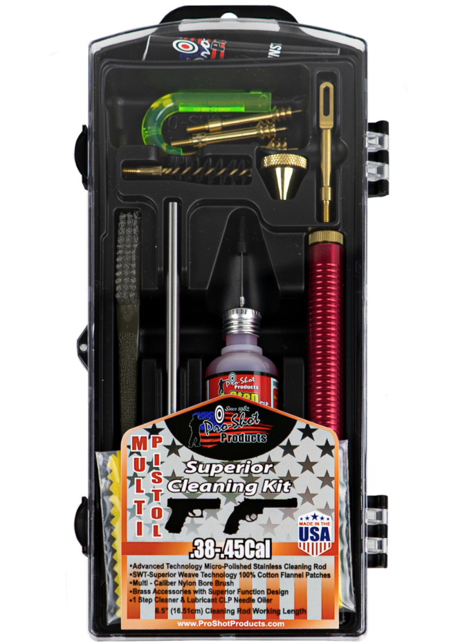 Pro-Shot .38–.45 Cal. Pistol Cleaning Kit