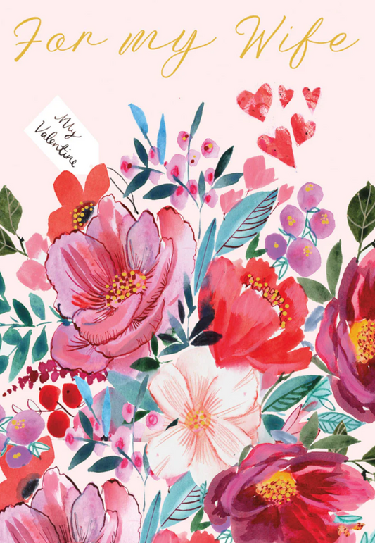 Valentine's Day Card- Flower Bouquet for Your Wife
