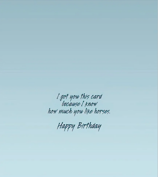 Birthday Card- For Those Who Love Horses (and Cowboys!)