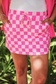 Bubblegum Checkered Skort