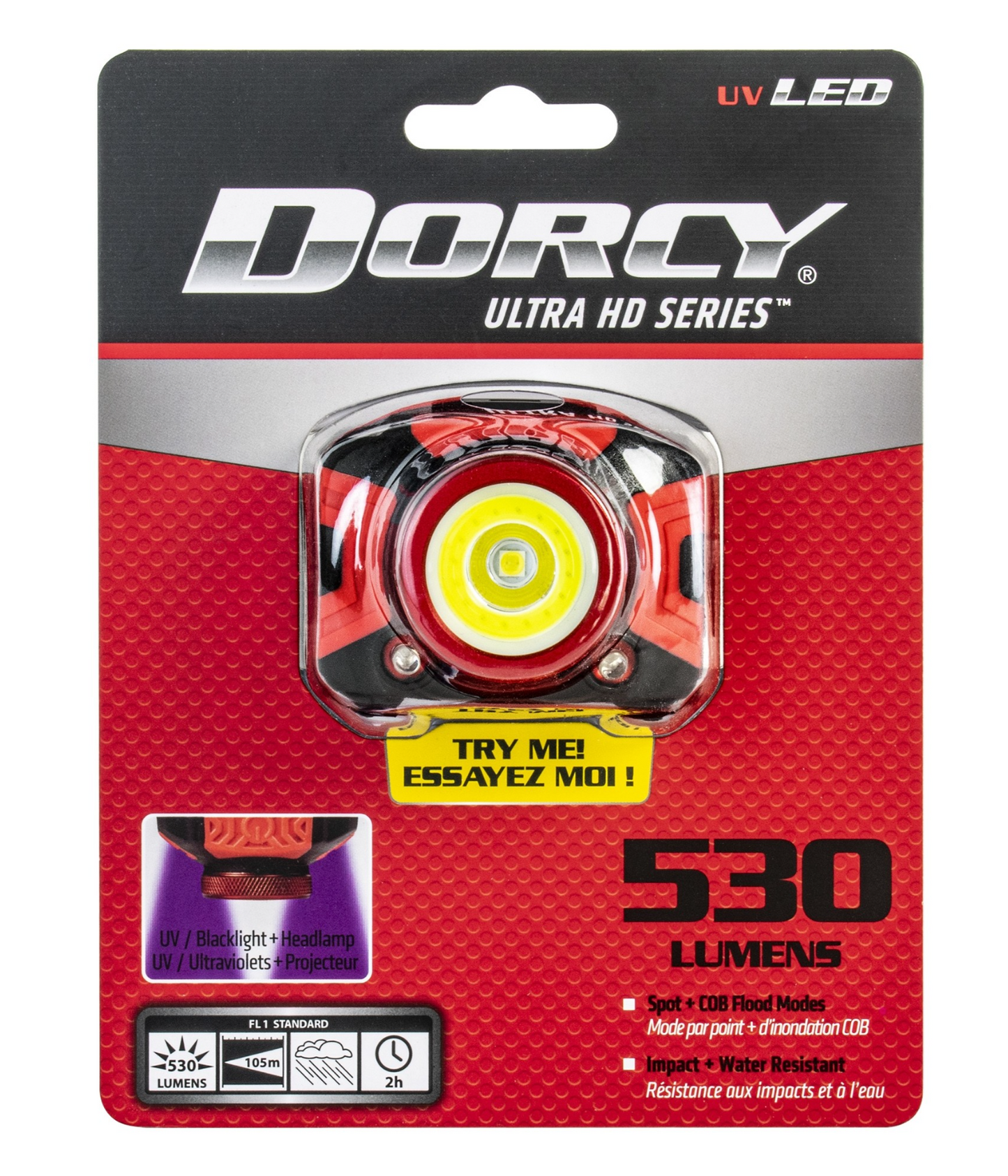 Dorcy Ultra HD 530 Lumen Headlamp and UV Light