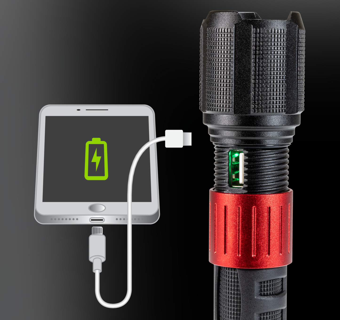 Dorcy Ultra HD 1000 Lumen USB Rechargeable Flashlight with Powerbank