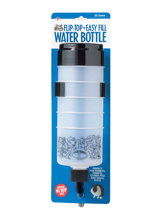 Pet Lodge 32 Ounce Flip-Top Easy Fill Water Bottle