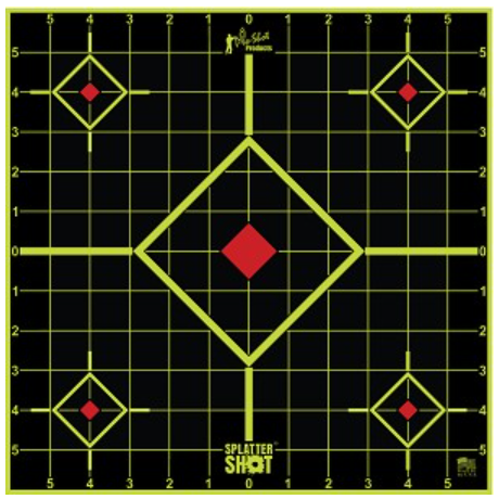 Pro-Shot 12" SplatterShot ® Green Sight-In Peel & Stick Target- 5 Pack