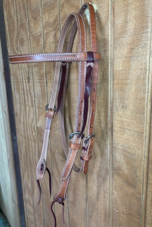 5/8" Harness Leather Browband Headstall