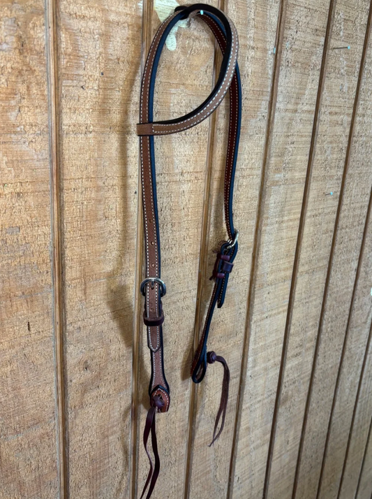 5/8" Roughout Single Ear Headstall with Cowboy Knot