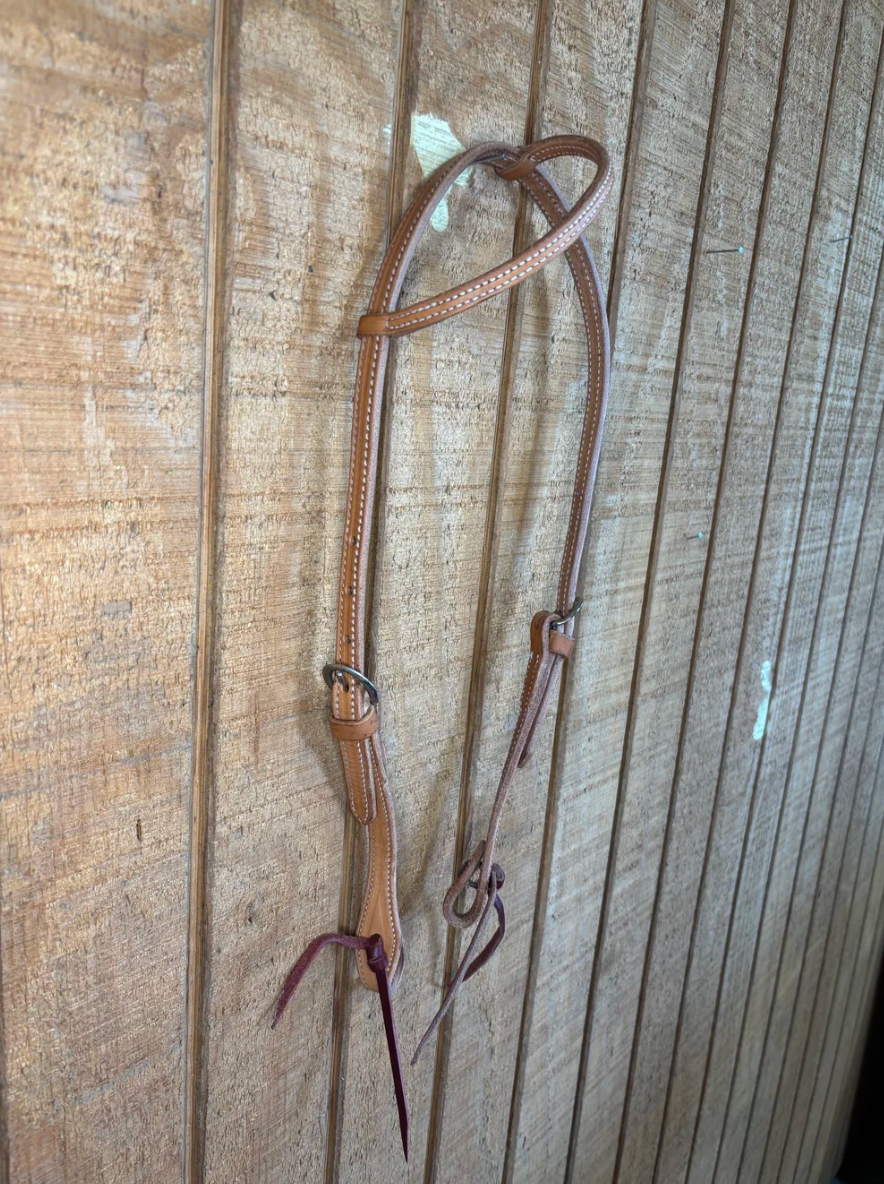 5/8" Harness Leather Single Ear Headstall
