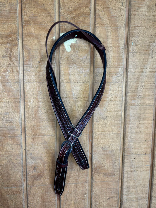 1-1/4" Rosewood Spider Stamp Slip Ear Headstall