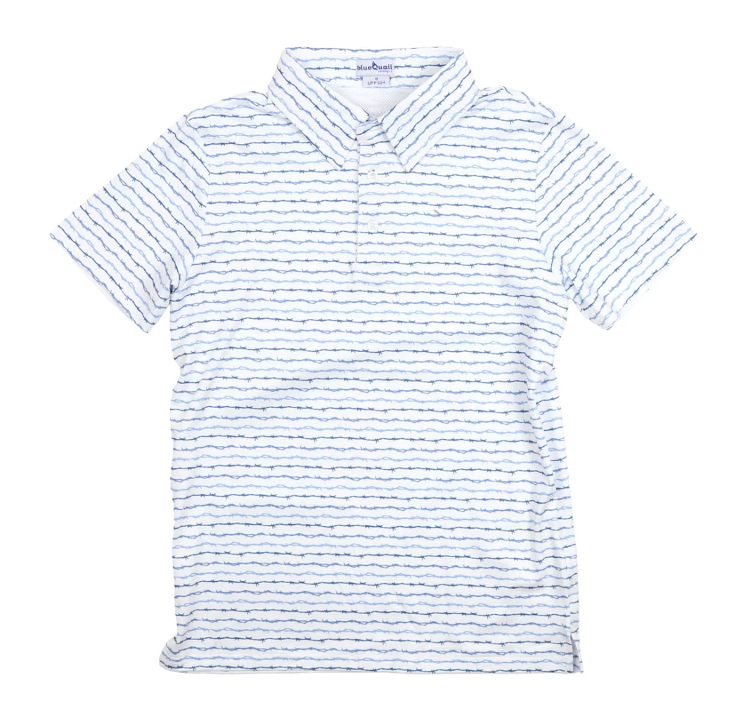 Blue Quail Barbwire Polo Short Sleeve Shirt