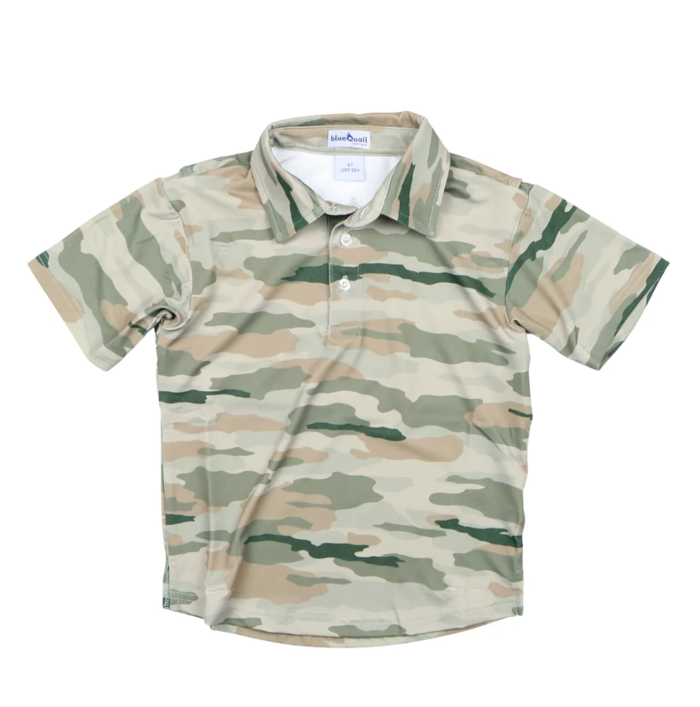 Blue Quail Classic Camo Polo Short Sleeve Shirt