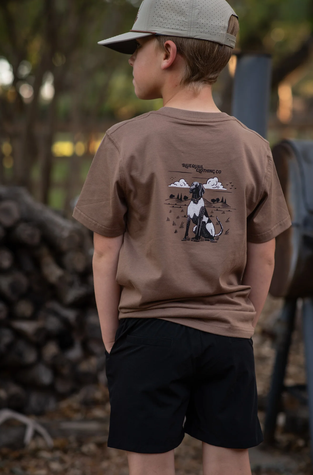 Blue Quail Pointer Graphic Pocket T-Shirt