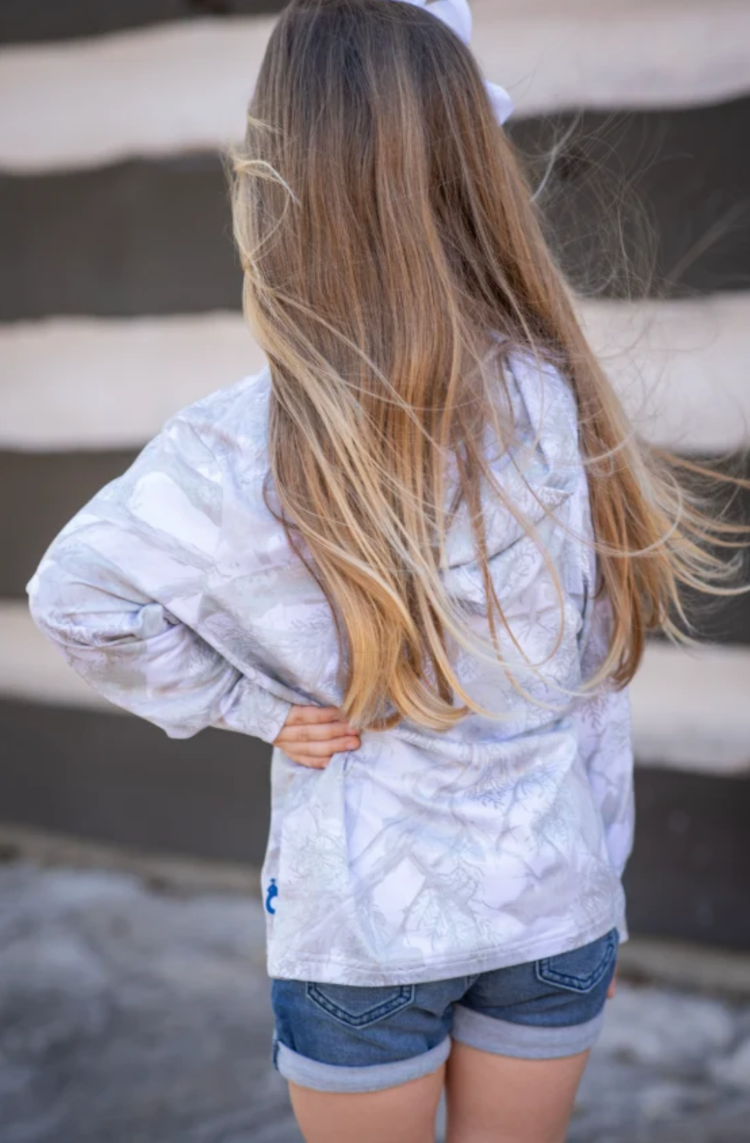 Blue Quail Whiteout Camo Lightweight Performance Hoodie