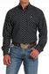 Cinch Diamond Print L/S BLK/Pur Shir LTR