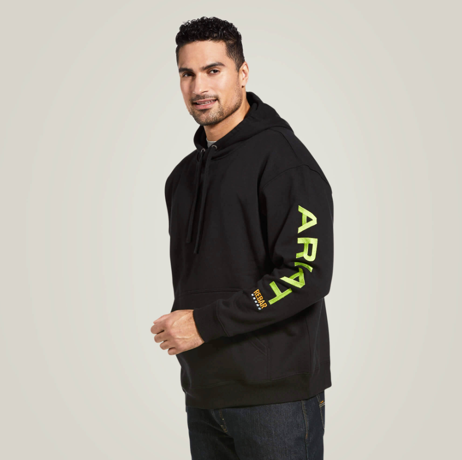 Ariat Rebar Graphic Hoodie Black/Lim LTR