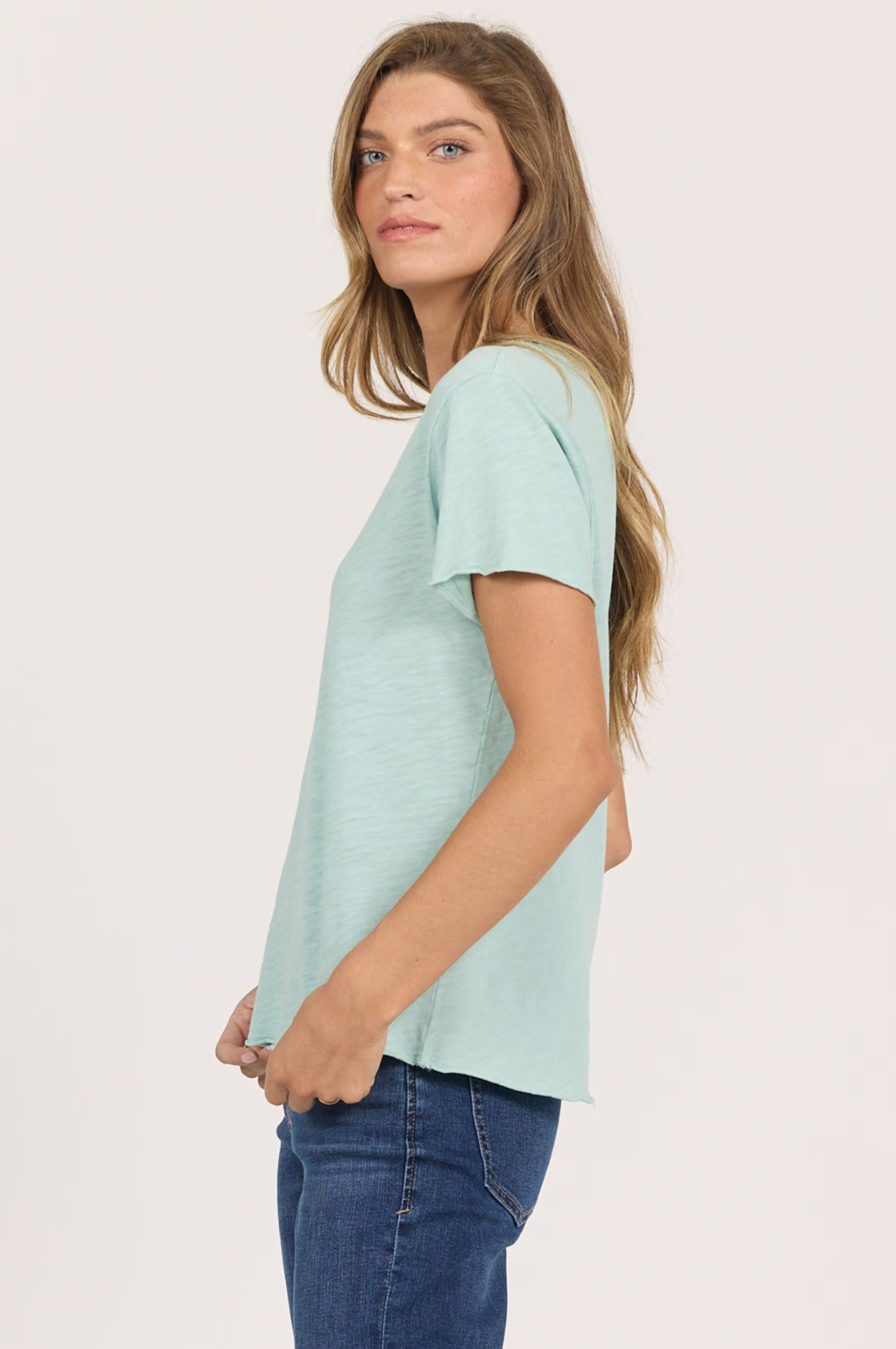 Dear John Vanya Tee in Canal Blue