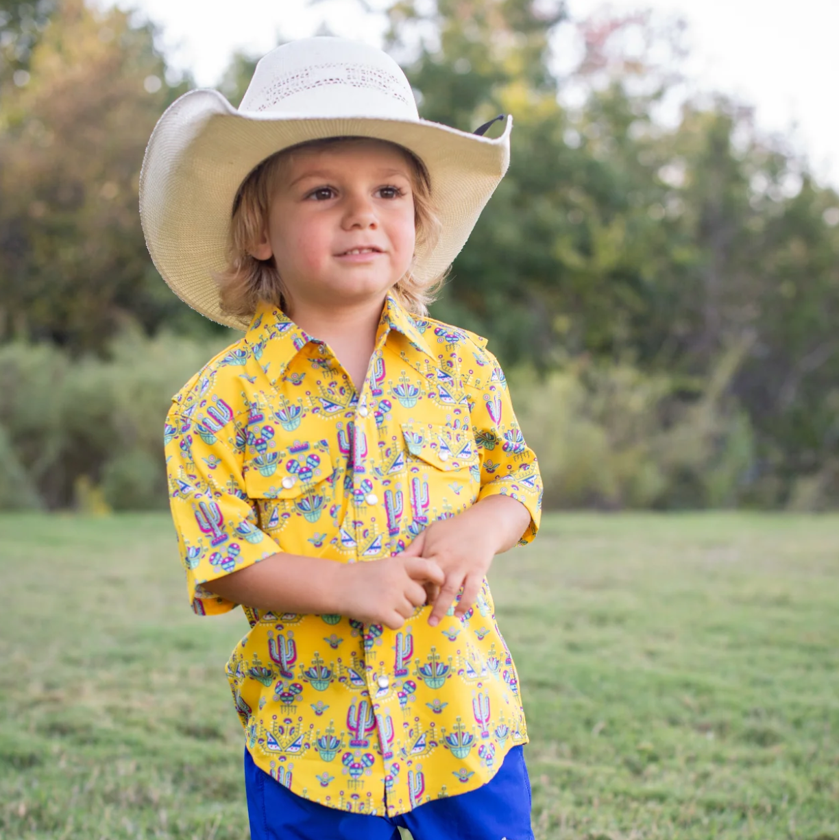Blue Quail Desert Garden Pearl Snap Short Sleeve Shirt