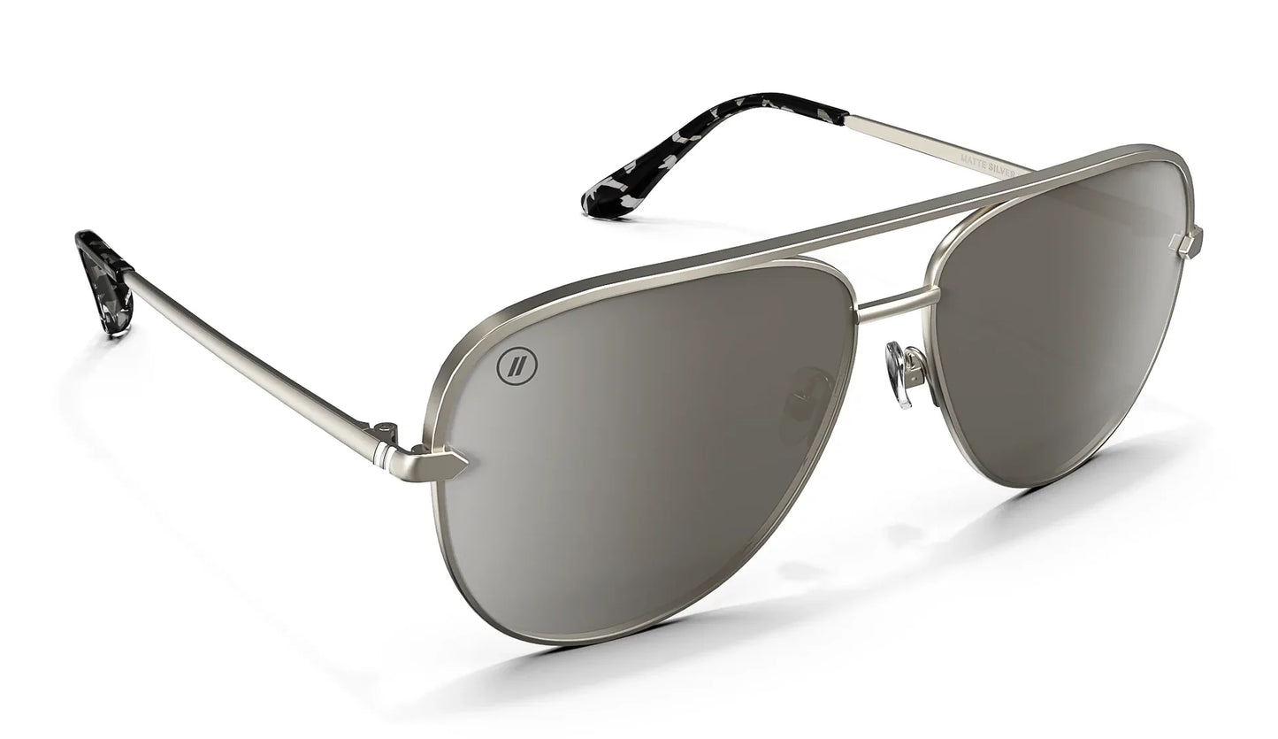 Blenders Matte Silver Shadow Sunglasses