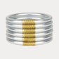 Silver All Weather Bangles® Serenity Prayer- Set of 6