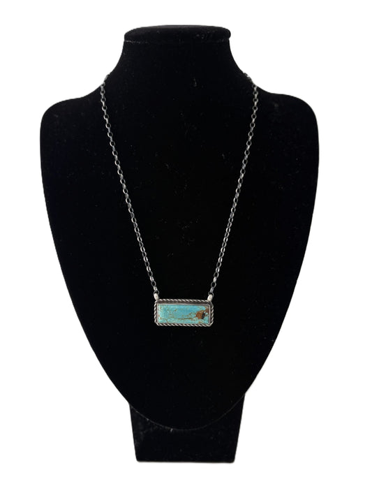 Turquoise Bar Necklace