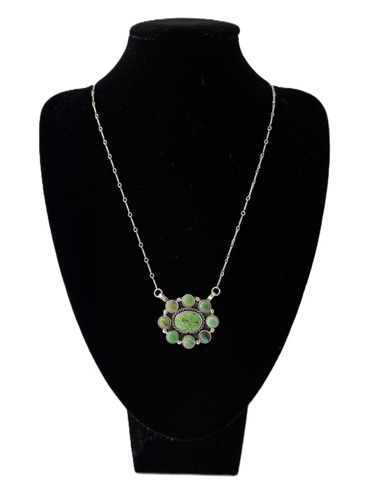 9 Stone Turquoise Necklace