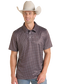 Panhandle Slim Brown Geometric Performance Polo