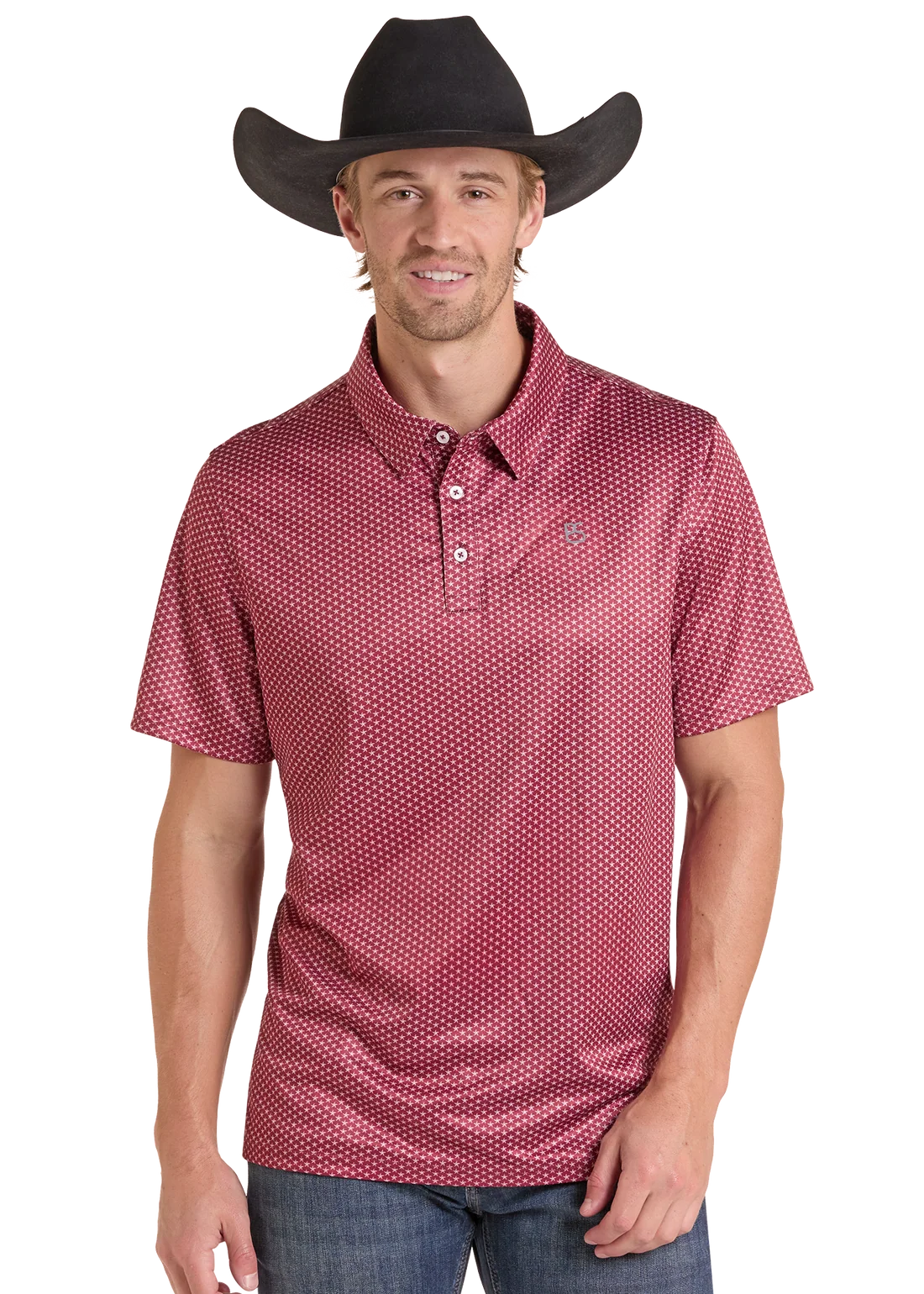 Panhandle Slim Red Lonestar Performance Polo