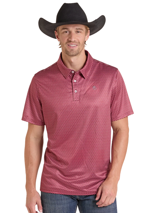 Panhandle Slim Red Lonestar Performance Polo