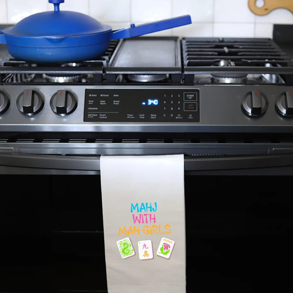 Mahj with Mah Girls Tea Towel