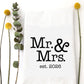 Mr. & Mrs. est. 2026 Tea Towel