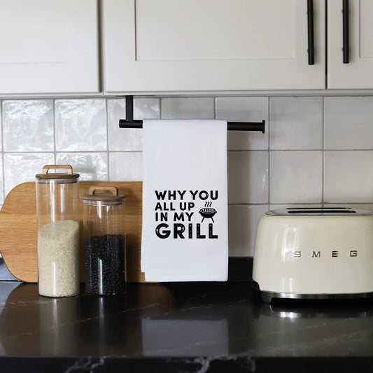 All Up in My Grill Tea Towel