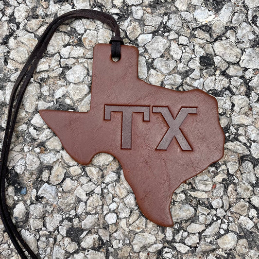 Callahan Leatherpress Texas Shaped TX Brand Freshie