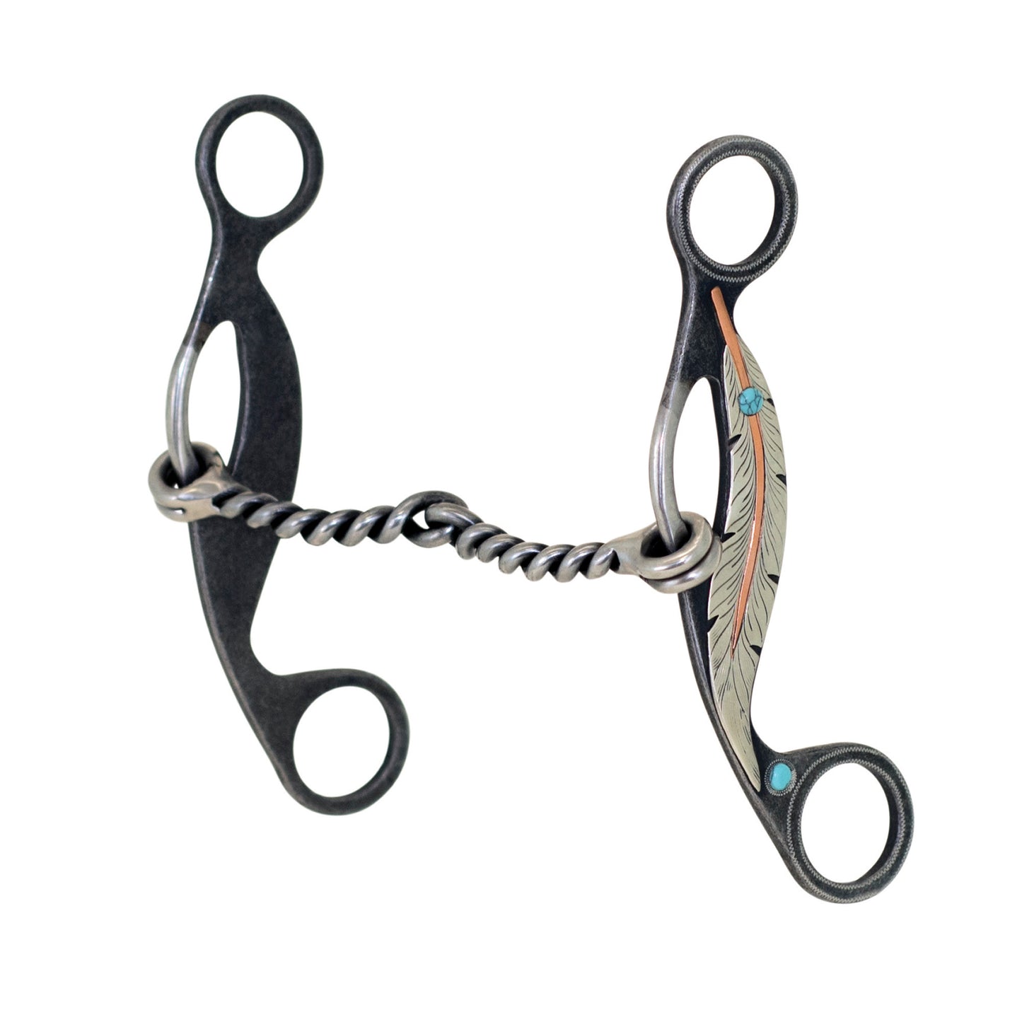 Cowboy Tack Feather Collection Twisted Snaffle Gag Bit