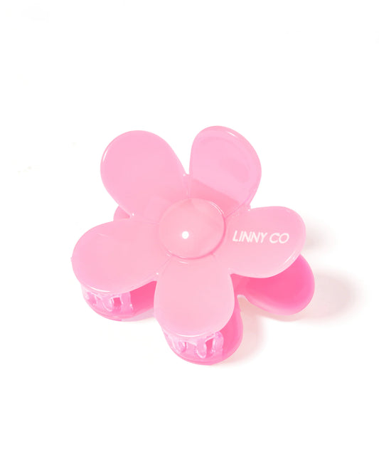 Linny Co Gigi Bubble Gum Pink Flower Hair Clip