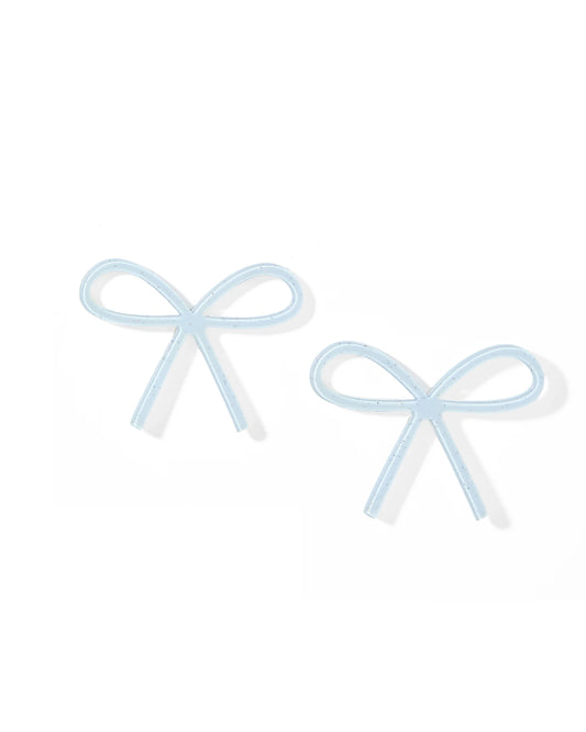 Linny Co Lola Baby Blue Bow Earrings