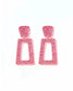 Linny Co Kennedy Pink Glitter Earrings