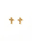 Linny Co Wyatt Gold Cross Stud Earrings