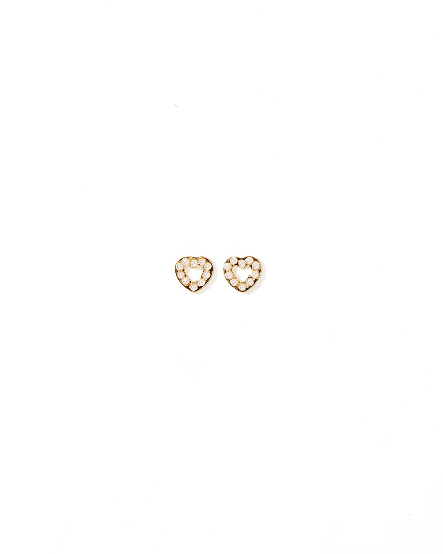 Linny Co Talia Heart Pearl Earrings