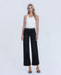 Vervet High Rise Cuffed Baggy Wide Leg Jeans in Black