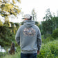 Burlebo Ducks Flying Fleece Hoodie in Dark Heather Grey