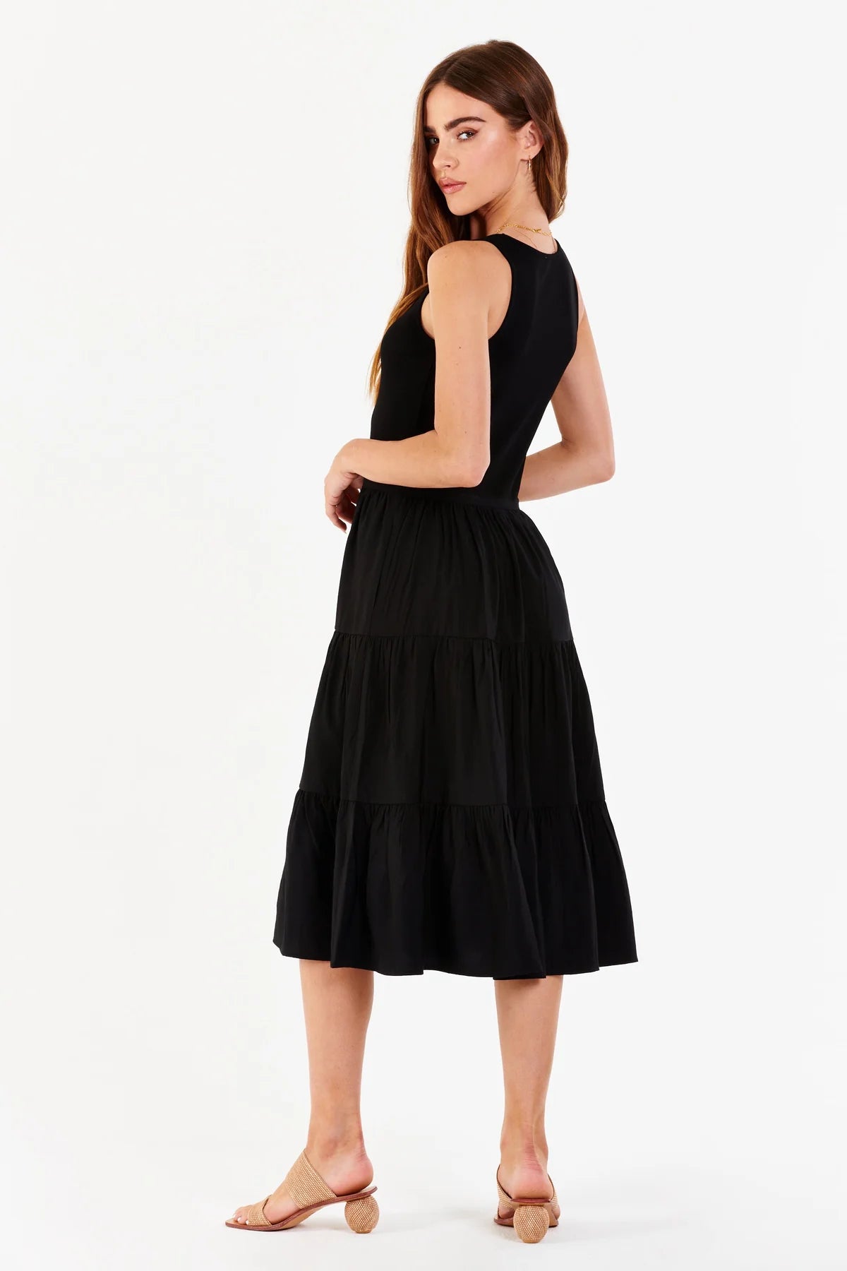 Another Love Portia Rib Dress in Black