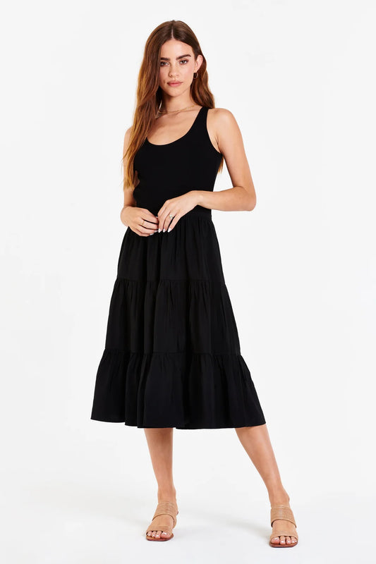Another Love Portia Rib Dress in Black