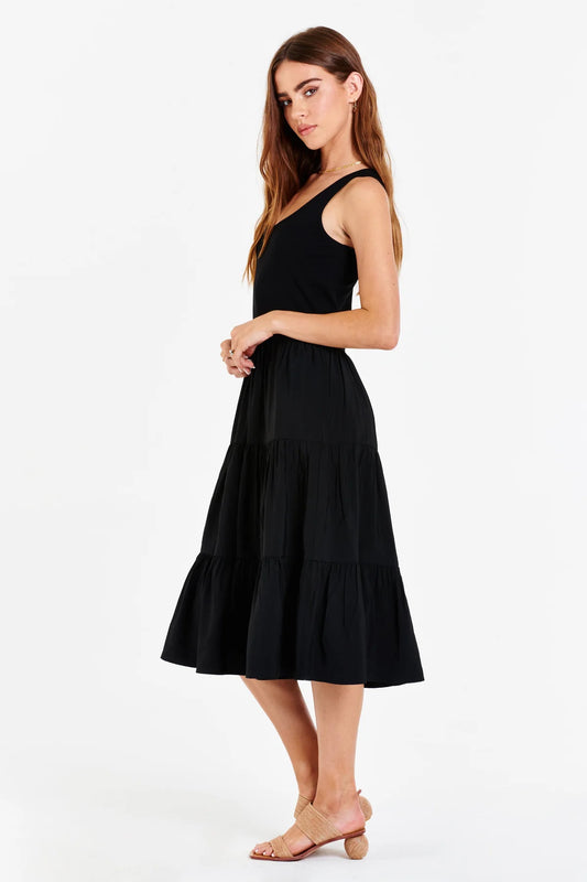 Another Love Portia Rib Dress in Black