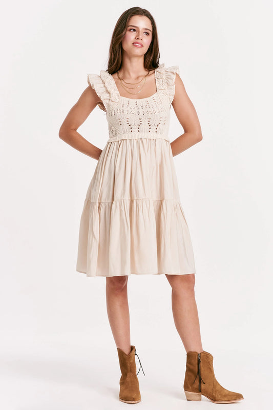 Another Love Clementine Lace Bodice Vintage Cream Dress